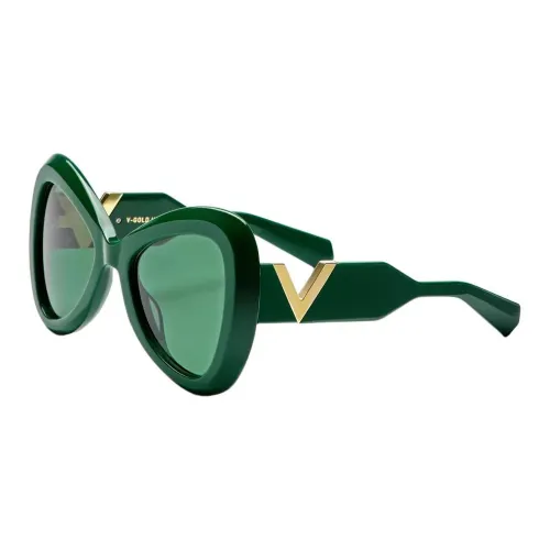Valentino Ацетат Титановый Сплав Бабочка Солнцезащитные Очки Унисекс Зеленый