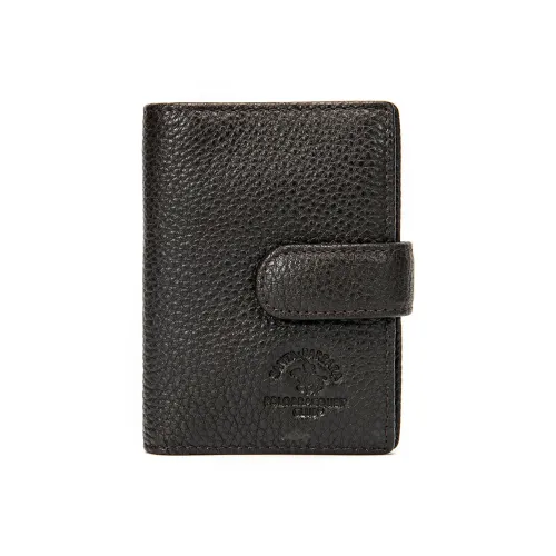 SANTA BARBARA POLO RACQUET CLUB Держатель для карт из коровьей кожи Мужской Кофейный Красный