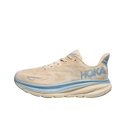 HOKA ONE ONE Clifton 9 Low Топ Беговые кроссовки Женские Бежевый