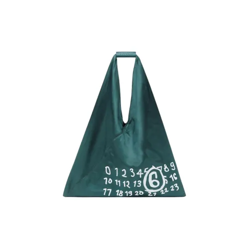 MM6 Maison Margiela совместный бренд Вискоза Ткань Одно Плечо Сумка Средняя Женская Темно-Зеленая