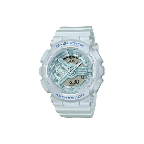 CASIO Liquid Crystal Analog Dual Display Series Кварцевый механизм Смольный ремешок Часы Женские часы Серый циферблат