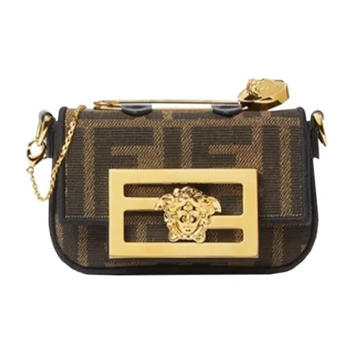 FANSIZHE FENDI Коллаборация Хлопок с Полиэстером Сумка через плечо Сумка на плечо Женская Коричневая