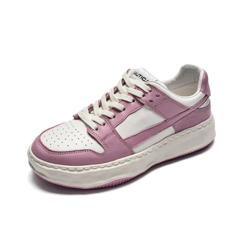 NAUTICA Противоскользящие амортизирующие устойчивые к истиранию увеличивающие высоту низкие кроссовки для скейтбординга женские белые серые