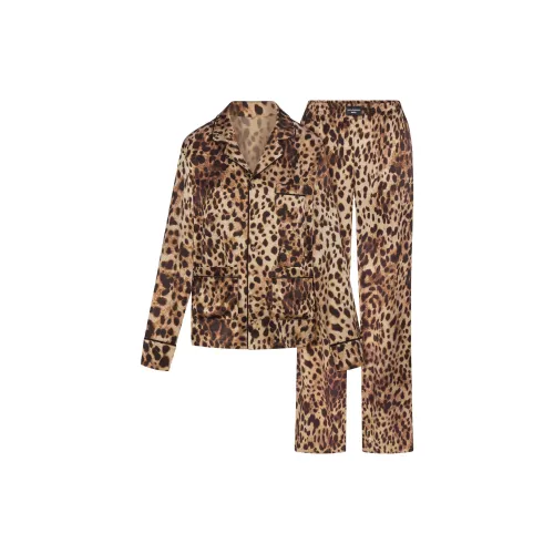 Skims DOLCE&GABBANA Collaboration Леопардовый принт Женские Пижамные комплекты