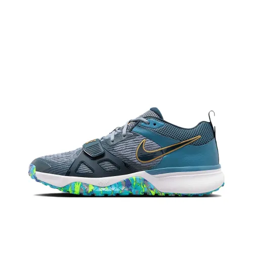 Nike Air Zoom Slip Resistant Abrasion Resistant Low Top Кроссовки для тренировок Унисекс Серый Синий