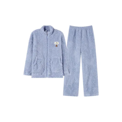 LEZIYUN Пижамный комплект женский стальной синий