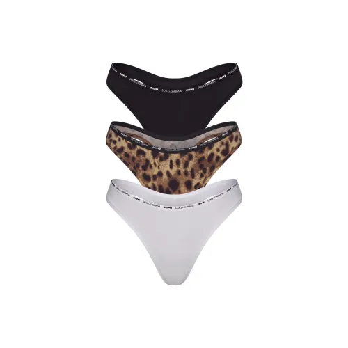 SKIMS DOLCE&GABBANA Collaboration Коллаборация 3 шт Леопард MULTI/Леопардовый принт Многоцветный Женские Стринг