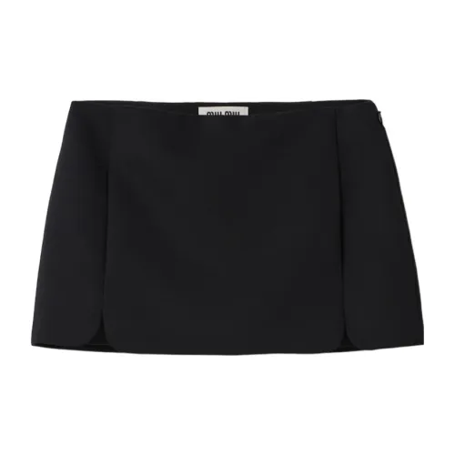 MIU MIU Рельеф DE Poudre Мини-юбка Повседневная Короткая Юбка Женская Черная