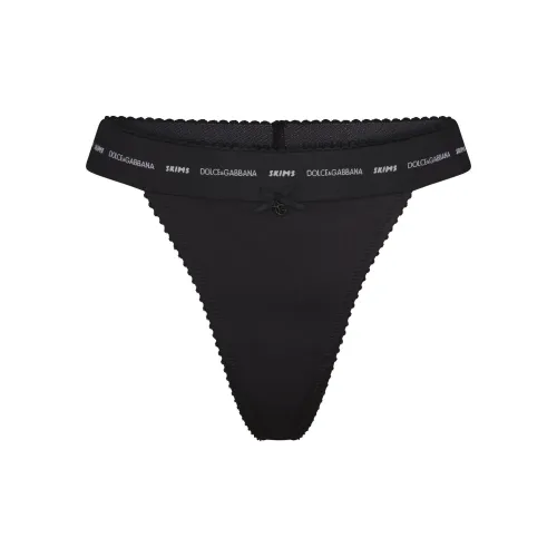 SKIMS DOLCE&GABBANA Collaboration Коллаборация 1 упаковка Onyx/Onyx Женские стринги