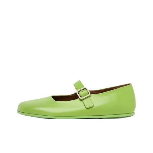 Marsèll Appiedi Туфли Mary Jane Женские Плоские Зеленые