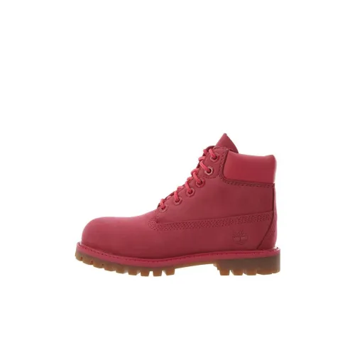 Timberland Детские кожаные сапоги Розовый дошкольные