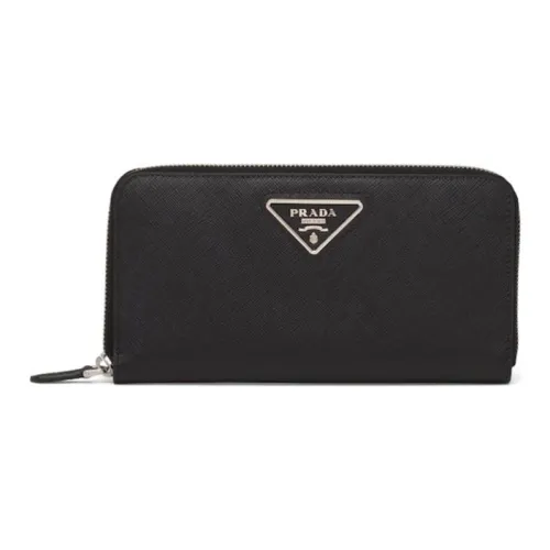 PRADA Saffiano кожа кошелек женский черный