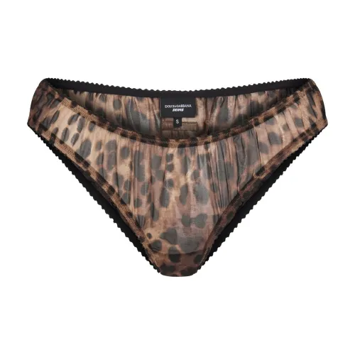 SKIMS DOLCE&GABBANA Collaboration Коллаборация 1 Пачка Леопард/Леопардовый С принтом Женские Трусики-Бикини