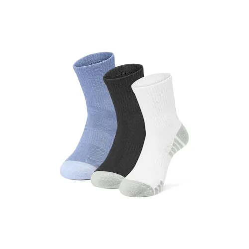Skechers Comfort Sports Series 3 шт Белый+Черный+Ледяной синий 04KA Унисекс MID Носки до икры