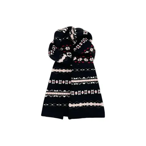 PISHUSHU Ядерный Прядильный Вязаные Шарфы Унисекс Черный