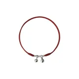 Браслет с колокольчиком - шнурок [Бургунди]