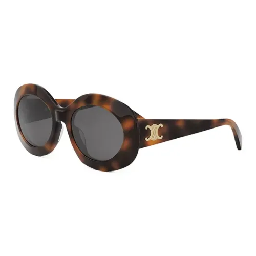 CELINE OVAL SUNGLASSES Унисекс Черепаховый