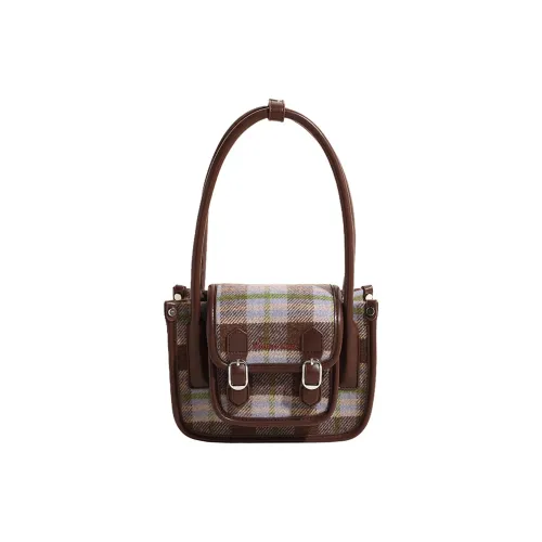 LOUIS ROYALN Шерстяная сумка сумка через плечо стандартная женская кофейная клетка желтая клетка