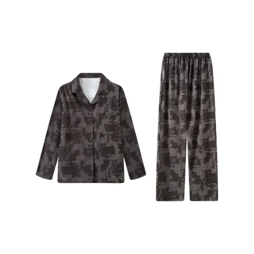 Сон Студенты Квартира Дом Верхняя одежда Готовая Комплект пижам Унисекс Черный