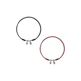 Колокольчик Браслет-шнурок [Бургунди + Черный]