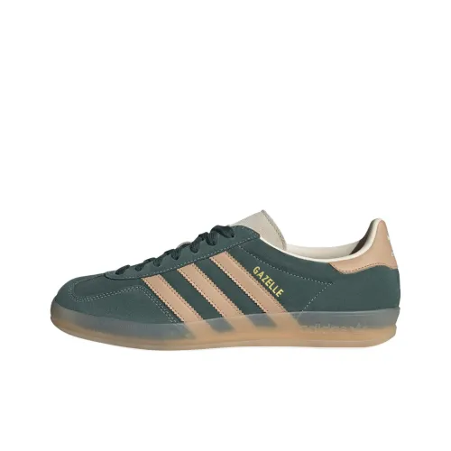 Adidas Originals GAZELLE INDOOR Устойчивые к истиранию низкие скейтборд-кроссовки Мужские Коричнево-зеленые