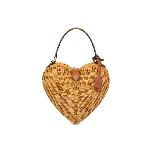MOSCHINO Деревянная Сумка в форме Сердца Сумка через плечо Сумка для женщин Бежевый