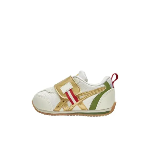ASICS SUKU2 COTLA Малыш CNY Повседневная обувь для детей Низкий топ Белый Золото Зеленый Красный Для дошкольников