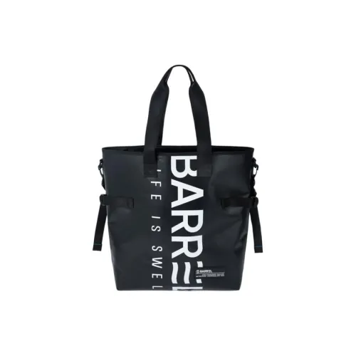 Баррель PVC с полиэстером сумка-тоут сумка для покупок обычная женская черная