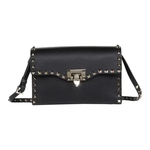 Valentino Rockstud Сумка через плечо из коровьей кожи женская черная