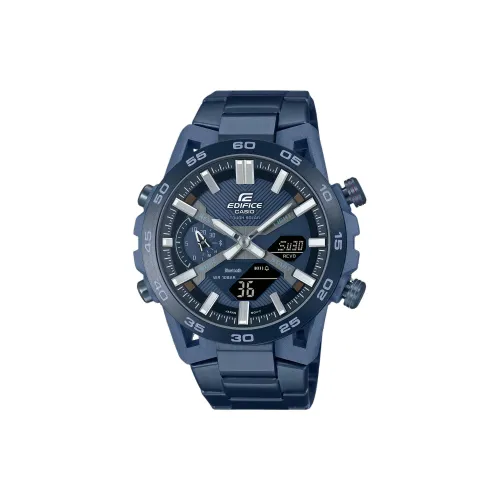 CASIO EDIFICE Collection Солнечный кварцевый механизм механизм нержавеющая сталь ремешок мужские часы синий циферблат