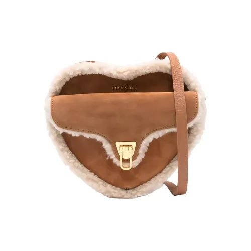 COCCINELLE Телячья кожа Сердце-образная сумка сумка через плечо женская светлый умбра