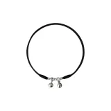 Браслет с подвеской в виде колокольчика - шнурок [Черный]