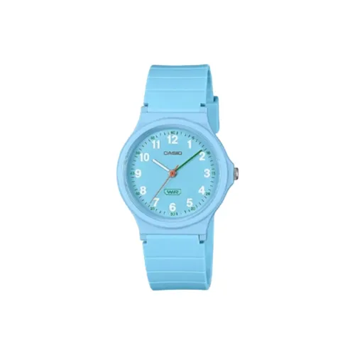 CASIO Analog Pointer Collection Кварцевый механизм Смольный ремешок Часы Унисекс Синий циферблат