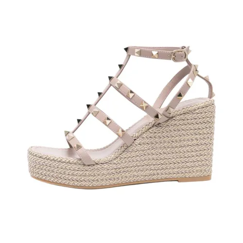 Valentino Rockstud One Sandals 10 см Women's Pink