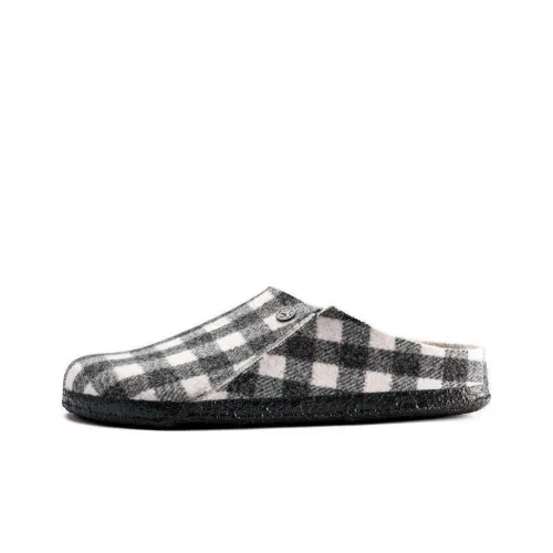 Birkenstock Quiet Home Slippers Unisex Plaid White Narrow Version Биркенсток Quiet Home Тапочки Унисекс Клетка Белый Узкая Версия