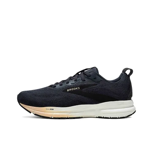 Brooks Slip-resistant Abrasion-resistant Low Top Casual Running Shoes Women's Black Брэдс Слип-резистентный Аbrasion-resistant Низкий Топ Повседневные Беговые Кроссовки Женские Черные
