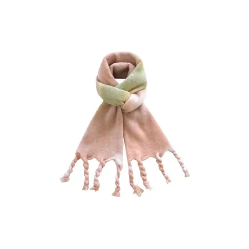 PISHUSHU Акриловые вязаные шарфы унисекс розовые оттенки желтые оттенки коричневые оттенки