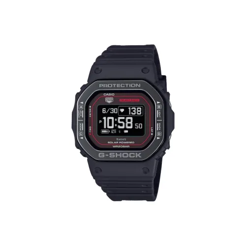 CASIO 5600 Collection Солнечный Кварцевый механизм Смольный ремешок Часы Мужские Черный циферблат