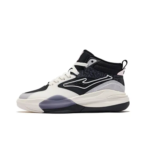 Erke Tang Palace Night Garden 3V2 Скейтборд Кроссовки Высокие Черные Серые Белые Женские