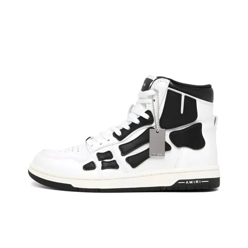 AMIRI Skel Топ Hi High Топ Стильные Скейтбординги Женские Белый Черный