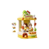 [Большой Рекомендуемый Размер/Двойное Питание Пава] Желтый Динозавр Плюшевая Мягкая Игрушка Стиральная Машина (10 Мягких Игрушек + 10 Капсульных Игрушек + 15 Монет)