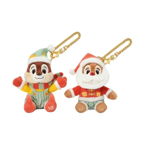 Disney 2024 Winter Mickey and Friends Collection Куклы Chip 'n Dale Плюшевый Брелок 12 см Высота Shanghai Disney