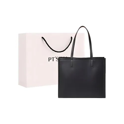 PT'SON Сумка из коровьей кожи с синтетической кожей подмышечная на плечо большая женская черная