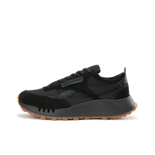 Reebok совместный бренд CL LEGACY W+ Амортизация Износостойкий низкий топ Повседневная беговая обувь Унисекс Воин Черный