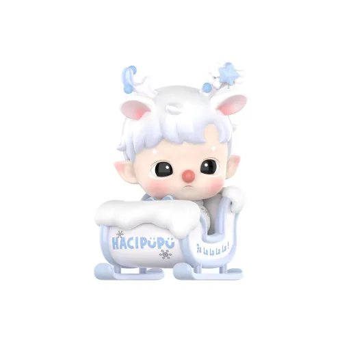 POP MART Collaboration Edition HACIPUPU Снегоход Особенное издание Прозрачный Слепой бокс на карточке 8 см