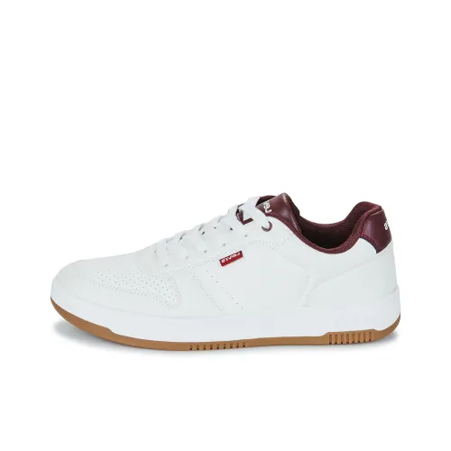 Levi's Drive Устойчивые к истиранию Низкие Кроссовки для скейтбординга Мужские Белые