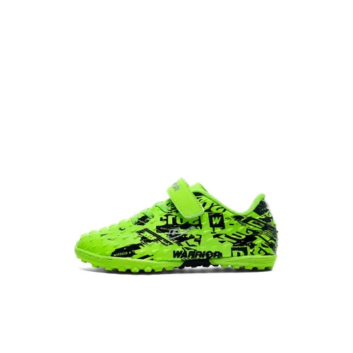 Warrior Slip-resistant Abrasion-resistant Breathable Low-Top Детская футбольная обувь Neon Green Black Детская