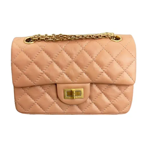 CHANEL 23P Весна и Лето 2,55 Телячья кожа Портативная Сумка через плечо Мини Женская Молочно-чайная Бежевая