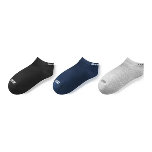 Skechers Sports Alliance Series 3 Pack Микрочип Серый+Морской Синий+Черный/05A7 Мужские Носки Без Показа