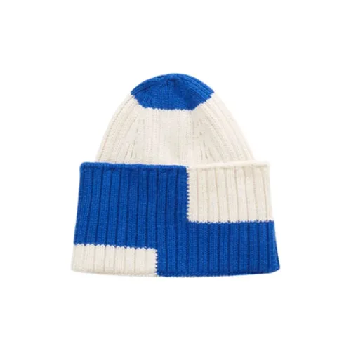 JOHNSTONS OF ELGIN Кашемир Шапки-бини Унисекс Синий Белый
